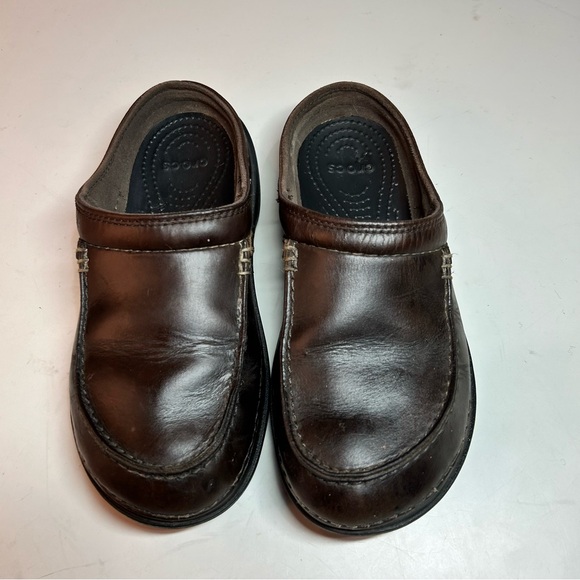 Crocs Men’s Will Clog Brown leather, Size 7. - Picture 3 of 13
